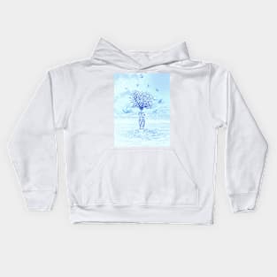 Stargazing in winter by #Bizzartino Kids Hoodie